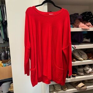 Chic Soul Red Tunic Top